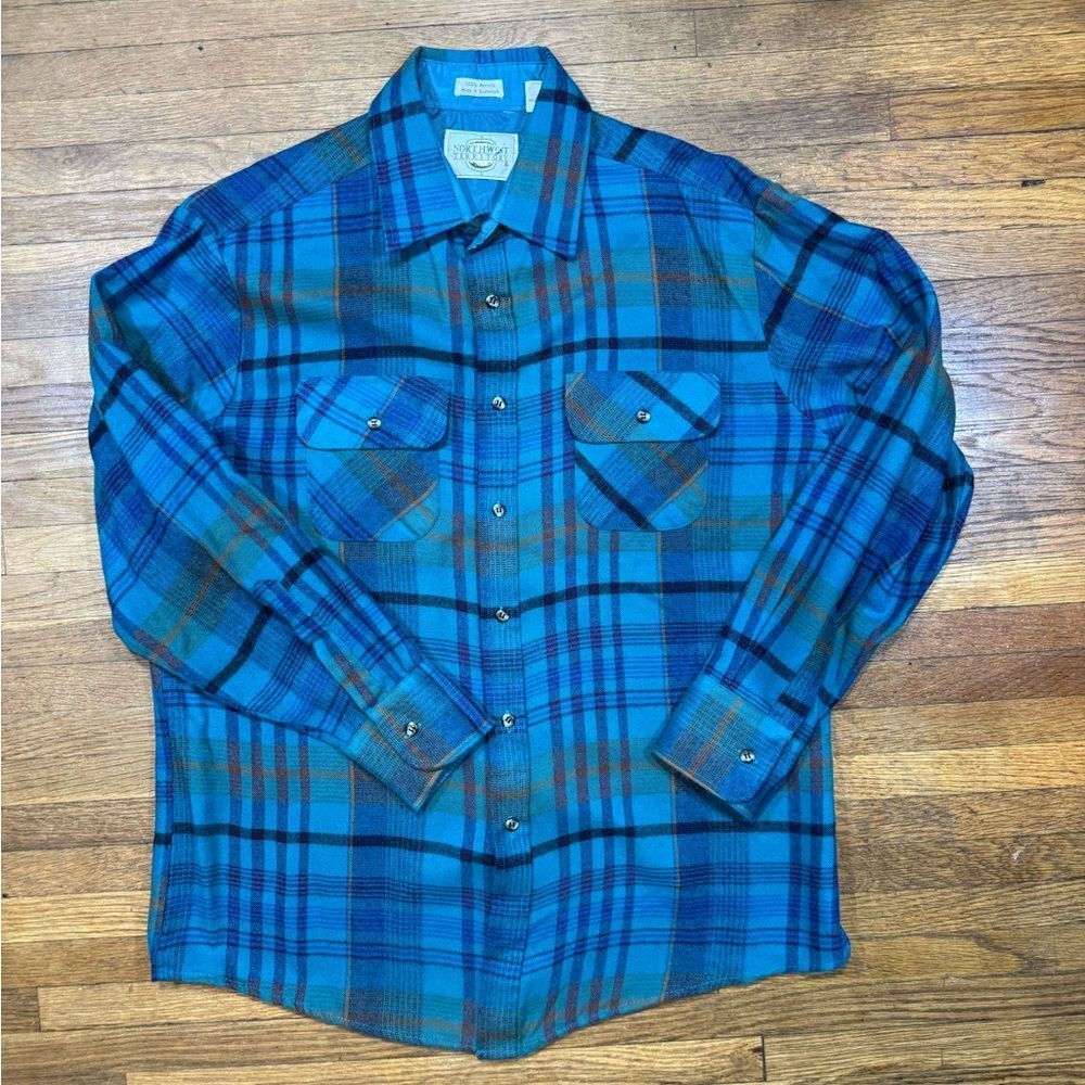 Vintage Northwest Territory Blue Flannel